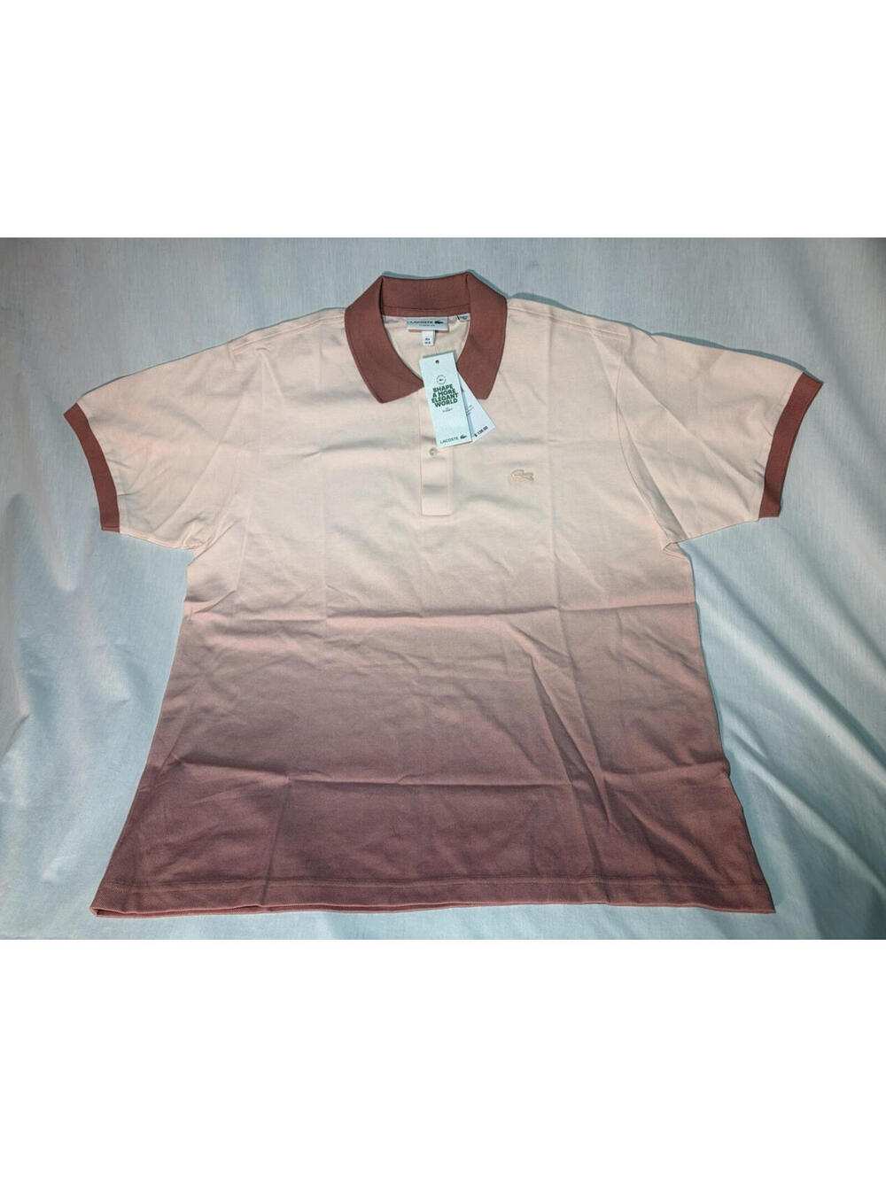 Lacoste Men's XL Pink/Salmon Solid Classic Fit Polo Shirt Short Sleeve Logo